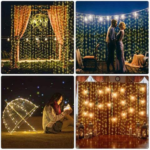 Cortina de Led com 300 Luzes Para o Natal  - PROMOÇÃO DE LANÇAMENTO